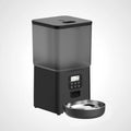 5L Smart Dry Food Feeder Dispenser with Splitter 10s Meal Call and Timer Setting 50 Portions 6 Meals Per Day for Cat Dog Pet