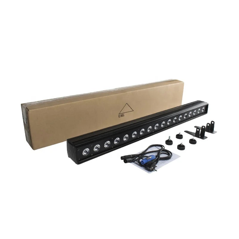 Us Stock 6In1 Rgbwa Uv Wall Washer Aluminum Led Wall Wash Lights 18W Rgbw Wall Washed Linear Light Emc for Stage Club DJ