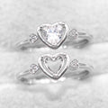 Sterling Silver 5*5mm Semi Mount Heart Shape Ring Empty Frame Blank Claws Setting S925 Base Without Center Stone for DIY Inlay