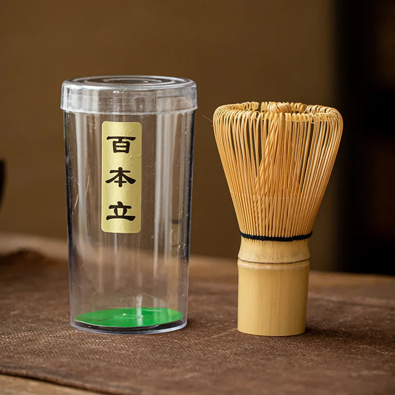 Traditional Handmade Japandi Style Chasen Whisk for Matcha Ceremony 100 Prongs Bamboo Whisk Brush Stocked