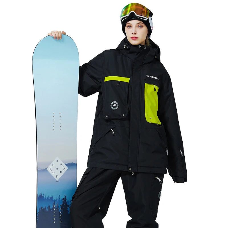Men's Women's Autumn Winter Ski Jackets Windproof Waterproof Zipper Printed Technics Plus Size Warm Outdoor Snowboard Wear