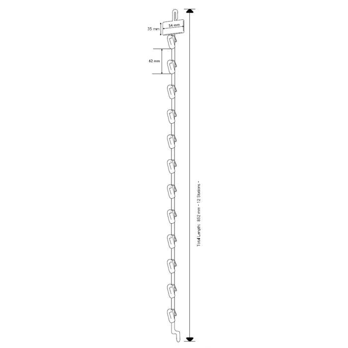 Hookei Supermarket Metal Clips Strips 12 Hooks Pop Hanging Display Clips Stripss