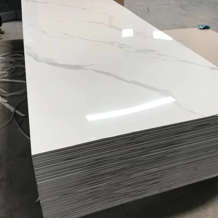 3D PVC Sheets PET Marble Type Wall Panel Fireproof Faux Stone Modern Hotel WPC Wall Panels Interior Boards Customized Size