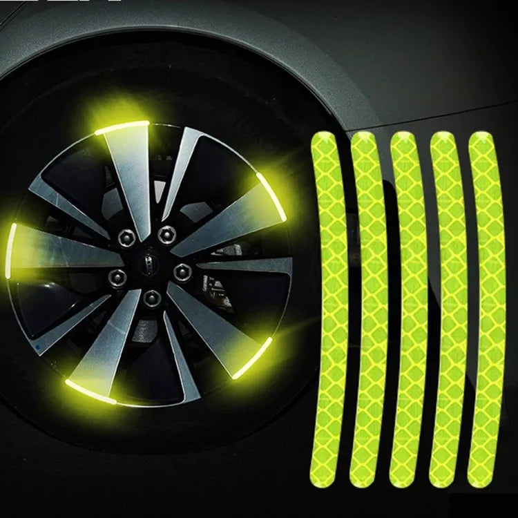 20 Pack Universal Car Reflective Rim Stripe Decals Car Wheel Tire Rims Reflective Sticker Stripes