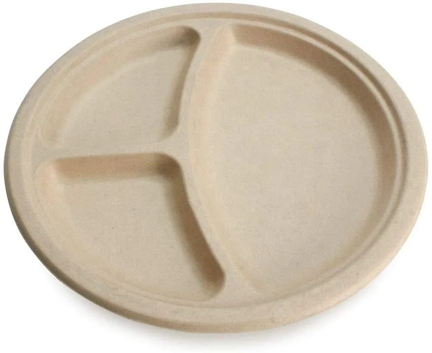 Sugarcane Bagasse Eco-Friendly Biodegradable Disposable Camping Luxury Starry Sky Paper Plates 5''-12''