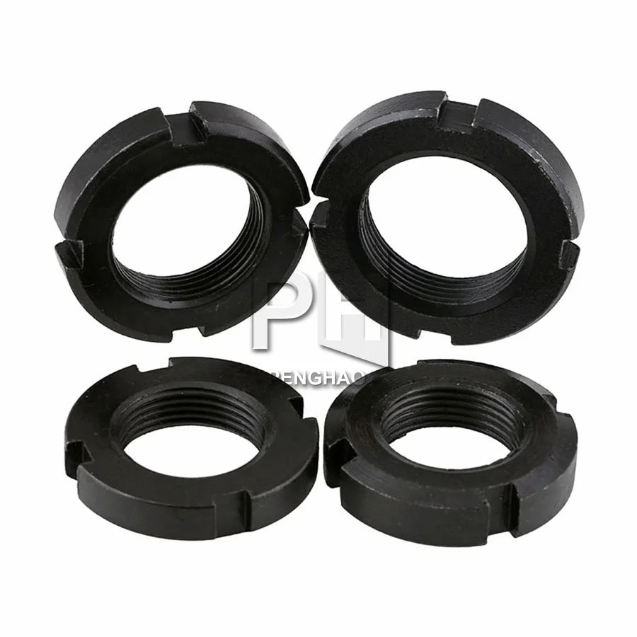 GB812 Round Nut Slotted Nut Four Slot Nut M10 M12 M14 M16 M18 M20 M22 M24 M25 M27 M30 M33 M35 M36 M39 M40 M42 M45-M60