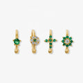 LOZRUNVE Fine Jewelry Custom Mini Huggie Hoop Cross Cartilage Earring Set Wholesale