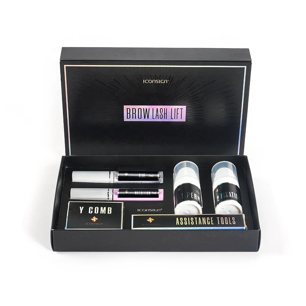 Iconsign Cejas Lamination Professional 3-5Mins Eyebrow Lamination Kit Brow Styling Set Pump Fast Perm Brow Lift Kit