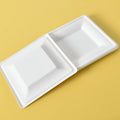 Eco-Friendly Sugarcane Bagasse Disposable Plates for Wedding Events Biodegradable Compostable Waterproof Oil Proof 100-Piece Set