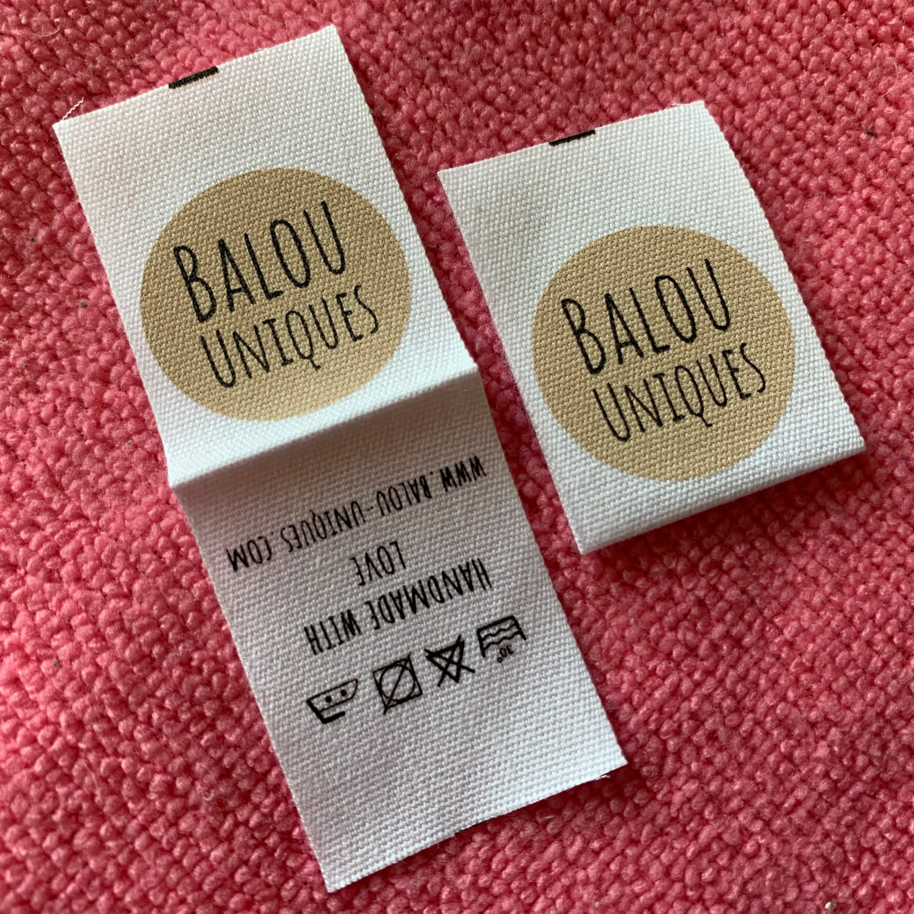 Custom Private Logo Sew on Apparel Fabric Cotton LabelFactory Wholesale Recycled Organic Cotton Tags