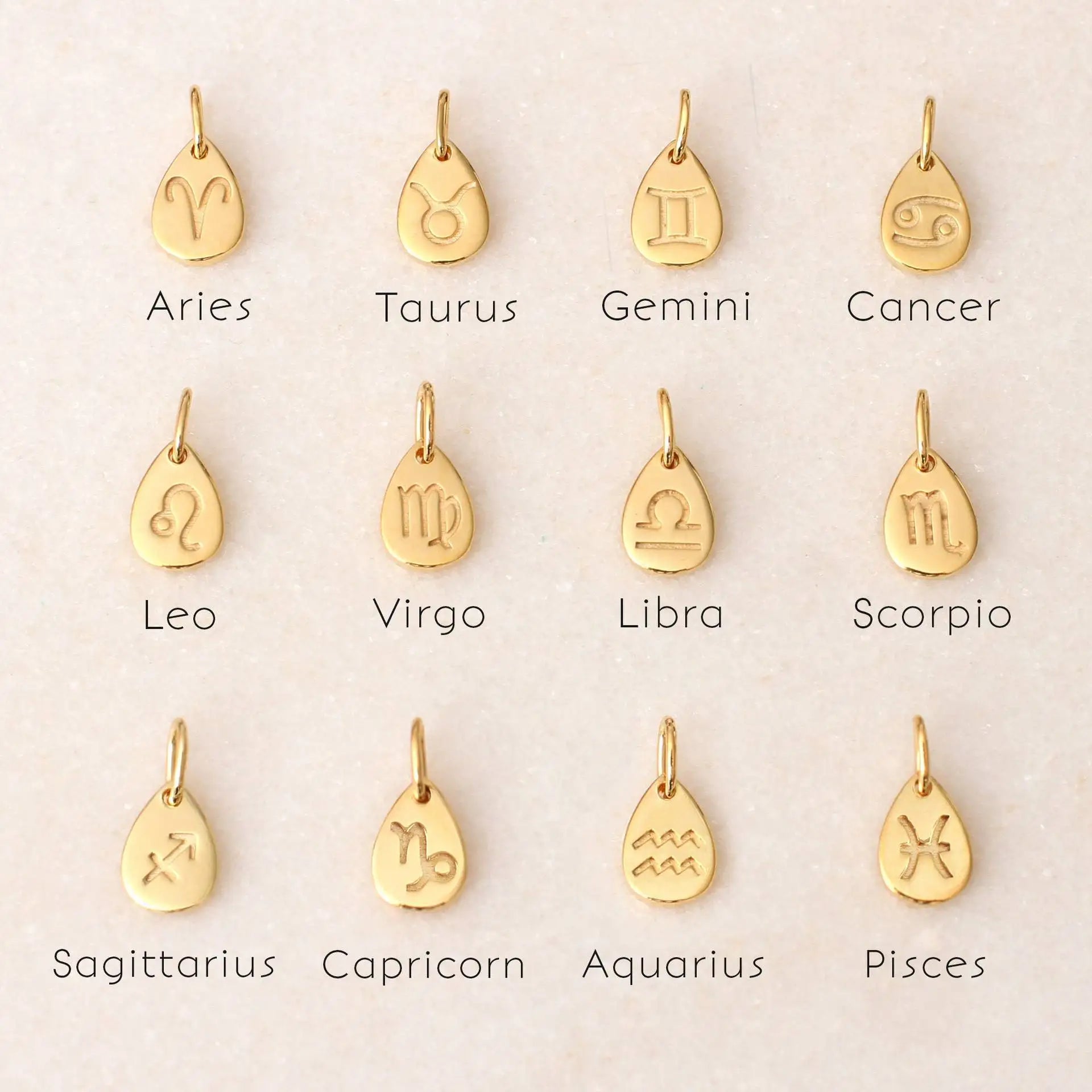 SC New Style Stylish Stainless Steel Jewelry Accessory Vintage Gold Geometric DIY Charm Vintage 12 Zodiac Pendant Accessories