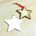 MDFSUB Supply 2026 Christmas Tree Hanging Decor Star Shape Blank Sublimation Ornaments Wholesale Double Sided DIY Printable
