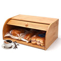 Bamboo Dustproof Bread Storage Box Kitchen Storage Box with Flexible Functional Design Polygon Shape Wood Material