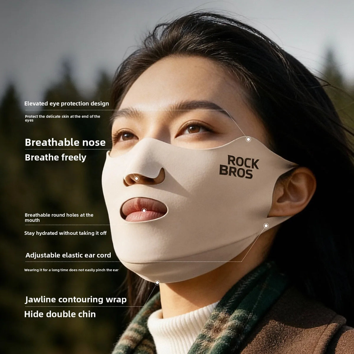 Windproof Face Mask Warm Eye Protection Neck Warmer for Cycling Outdoor Commuting Men Women Autumn Winter MegaBDM