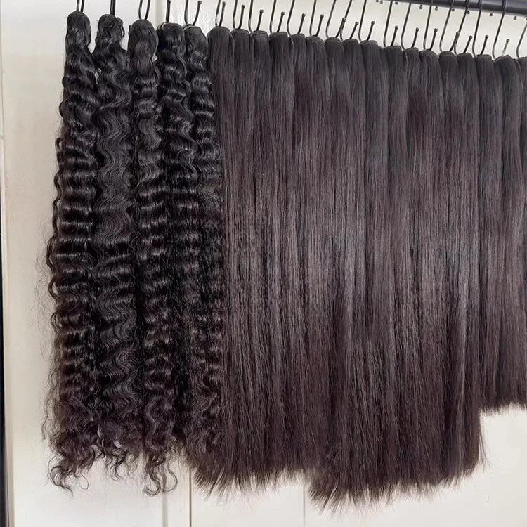 Vietnamese Raw Virgin Cambodian  Vietnamese Raw Human Hair Double Drawn Bone Straight Hair Bundles Vendor