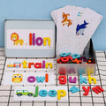 Custom Montessori Children Wooden Preschool Alphabet Jigsaw Puzzle Blocks Early Educational Spelling Toys for Kids