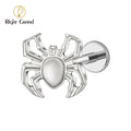 Right Grand 16G Animal Conch Flatback Helix Stud Medusa Labret Piercing Body Jewelry ASTM F136 Titanium Spider Cartilage