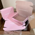 Wholesale Custom  Logo Pink Paper Boxes Cosmetic Corrugated Paper Boxes and Shipping Box