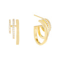 Gemenl 2022 Latest Design Multi Band Gold Plated Hoop Statement Women Bolo 925 Silver Earrings
