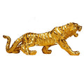 26 cm Gold Silver Tiger Resin Craft Animal Sculpture for Home Office Vehicle Interior Decoration for Display Souvenir or Gift