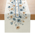 Customizable Spring Summer Flowers Linen Polyester Table Runner 13x72 Inch Wholesale