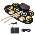 Electronic Drum Set Portable Folding Drum Practice Pad with Built-in Speaker Headphone Jack Foot Pedals Drumsticks for Beginners