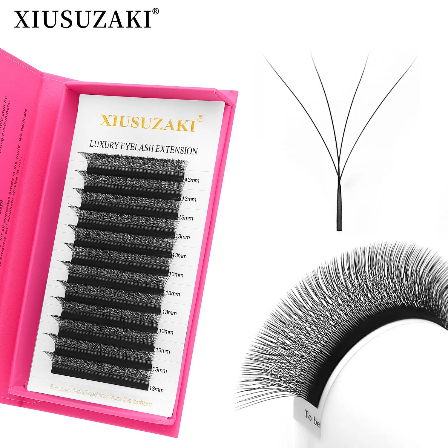 XIUSUZAKI Volume  0.07MM 3D 4D 5D 6D 7D 8D W V YY Shape Extension MIX Individual False Eyelashes Natural Soft Matte YY LASHES