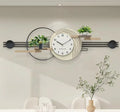Creative Single Face Iron Wall Art Clock Big Silent with Traditional Design Abstract Needle Display for Luxury Home Decor Shelf