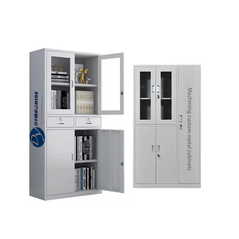 Customized Stainless Steel File Cabinet Visual Storage Cabinet for Office
