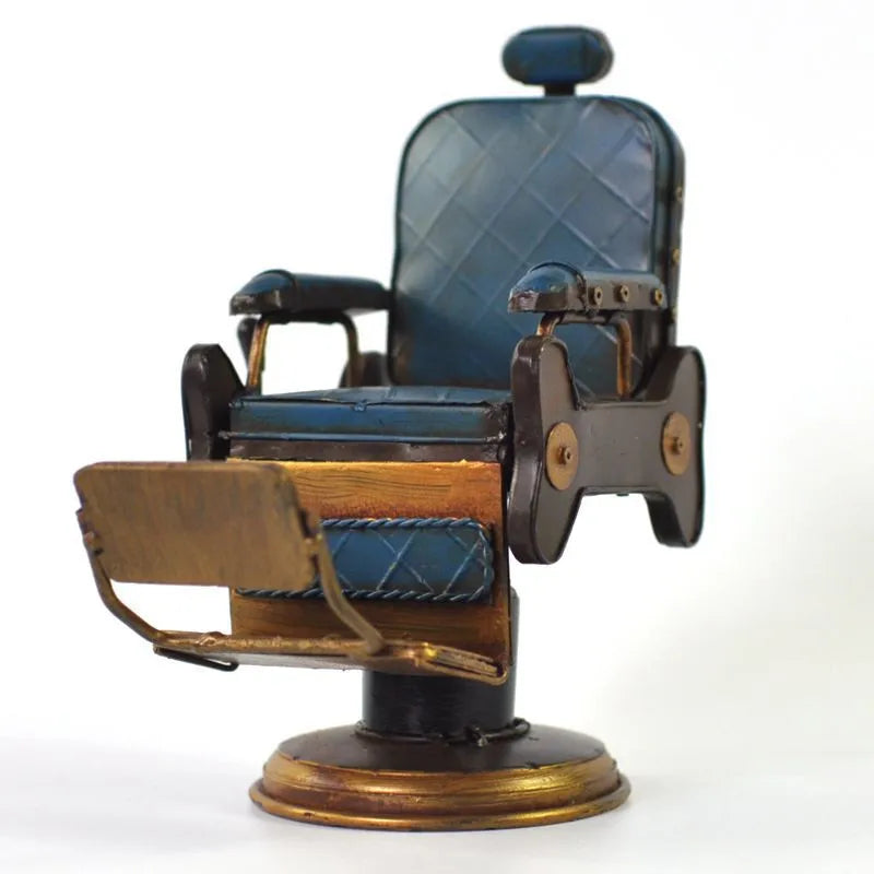 Hot Sale Barbershop Chair Model Metal Commercial Hair Barber Chairs Decoration European Style Mini Barber Chairs