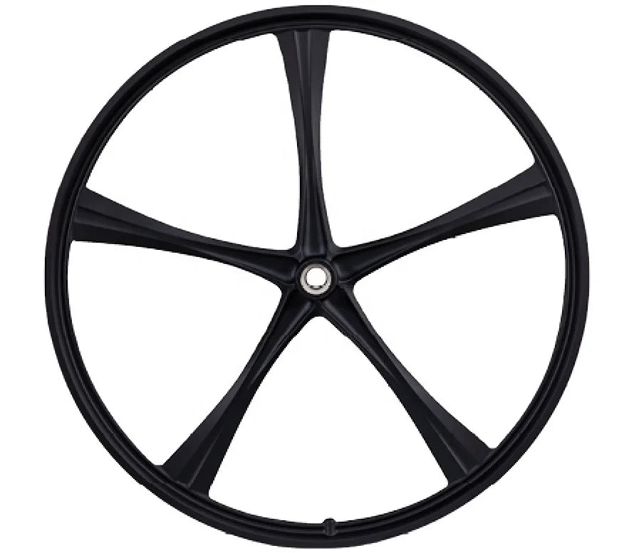 26 Inch Bike Rims 5 Spoke Magnesium Alloy Disc Brake Powder Coated Rear QR Stand City Bike Wheels