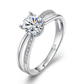 G2081 Wholesale Fashion Jewelry Open Adjustable Rings Women Cross Zircon Wedding Ring for Girls