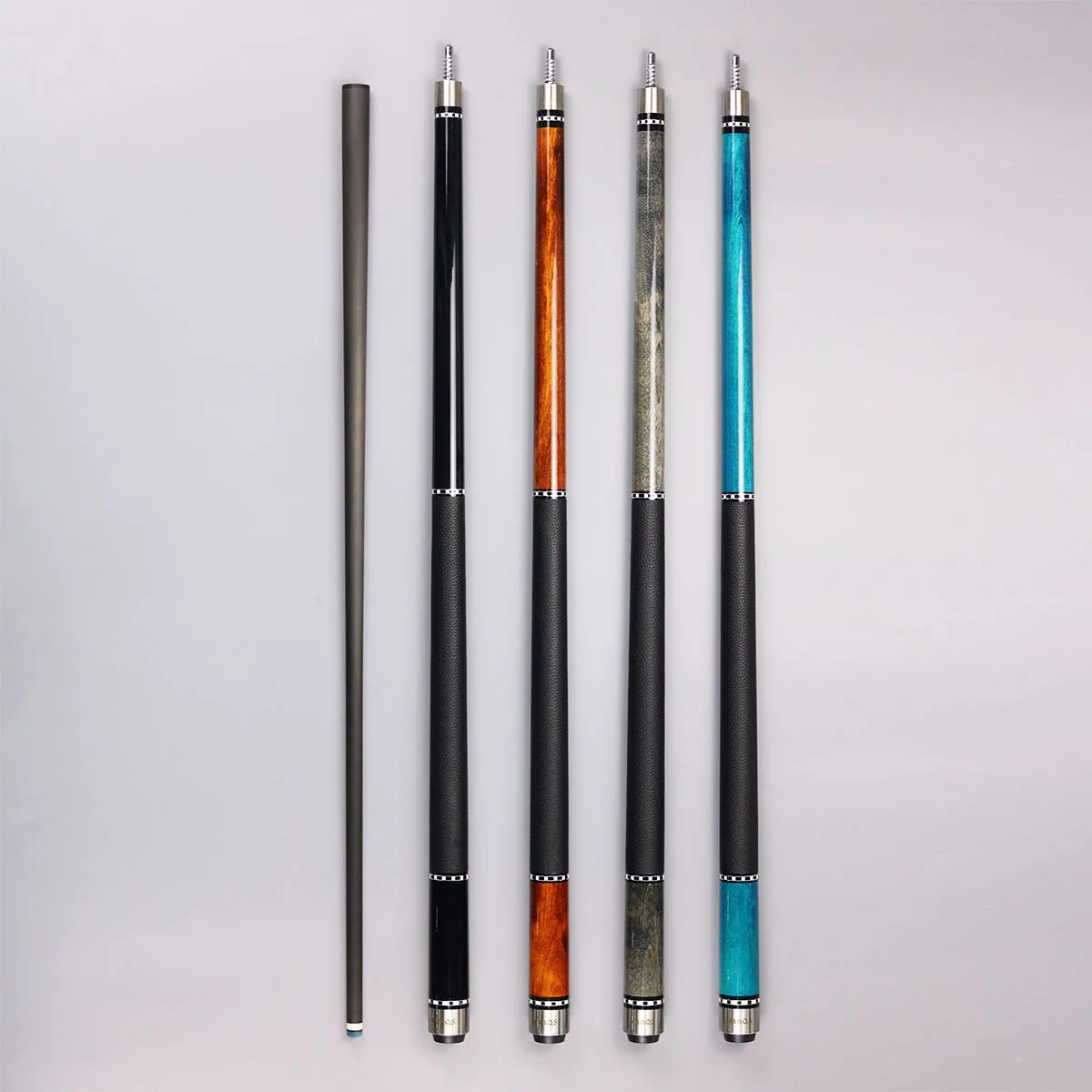 Premium VanQs Brand Genuine Carbon Fiber Shaft Maple Butt 12.5mm Leather Grip 1/2 Billiard Pool Cue