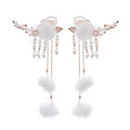 Children's Cute Headdress Fluff Ball Pearl Bobby Pin Winter Fringe Tassel Hair Accessories Hair Clip for Girls
