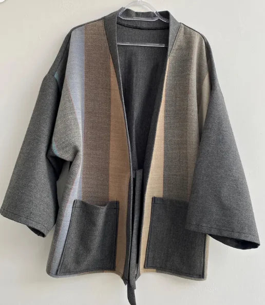 Japanese Style Kimono Cardigan for Men with Alpaca Mix Blend Ottoknit Lounge Cardigan