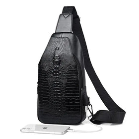 2025 Factory Customized Fashion Casual Outdoor Concise Portable PU Men Shoulder Chest Bags