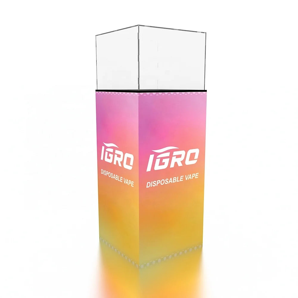 Custom Branded Stretch Fabric Trade Show Equipment Aluminum Display Stand Square Acrylic Foldable Showcase Podium 3 ft