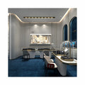 Shangyuan Display Furniture Factory Custom Luxury Jewelry Showcase Stainless Steel Tempered Glass Luxury Modern Design for