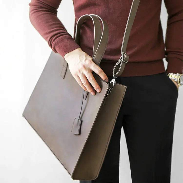 Inch Notebook Laptop Case Pu Leather Sport Side Chest Sling Crossbody Luggage Travel Shoulder Messenger Bag for Men Women