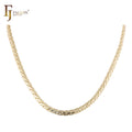 2.7mm FJ Fallon Fashion Jewelry Glossy Spiga Wheat Chain Plated in 14K Gold Brass Based