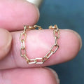 High Quality 14k Gold Filled 2.4mm Paperclip Chain Ring for Jewelry Women