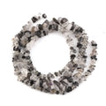 Healing Crystal Black Rutilated Quartz Irregular Shaped Natural Chip Stones Loose Beads for Jewelry Making