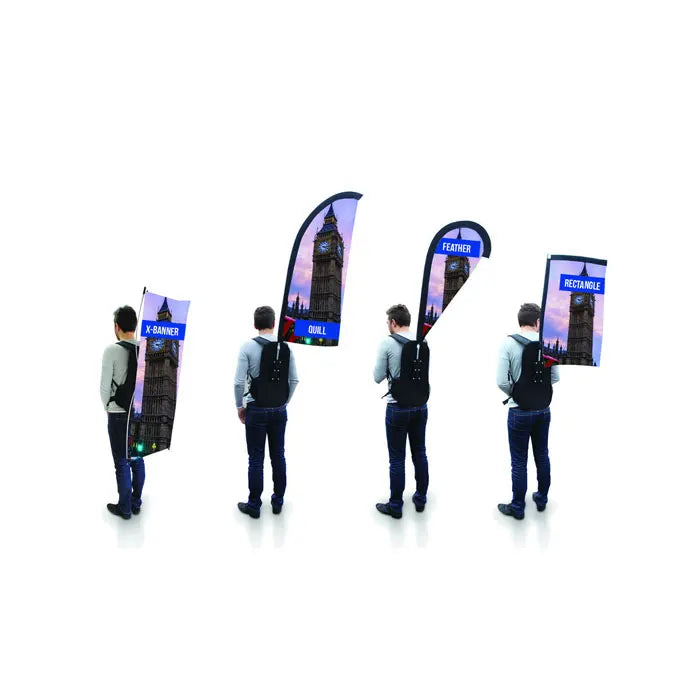 Wholesale Backpack With Printed Logo Flag Walking Promotional Advertising Product Cheap Custom Backpack Flag Banner
