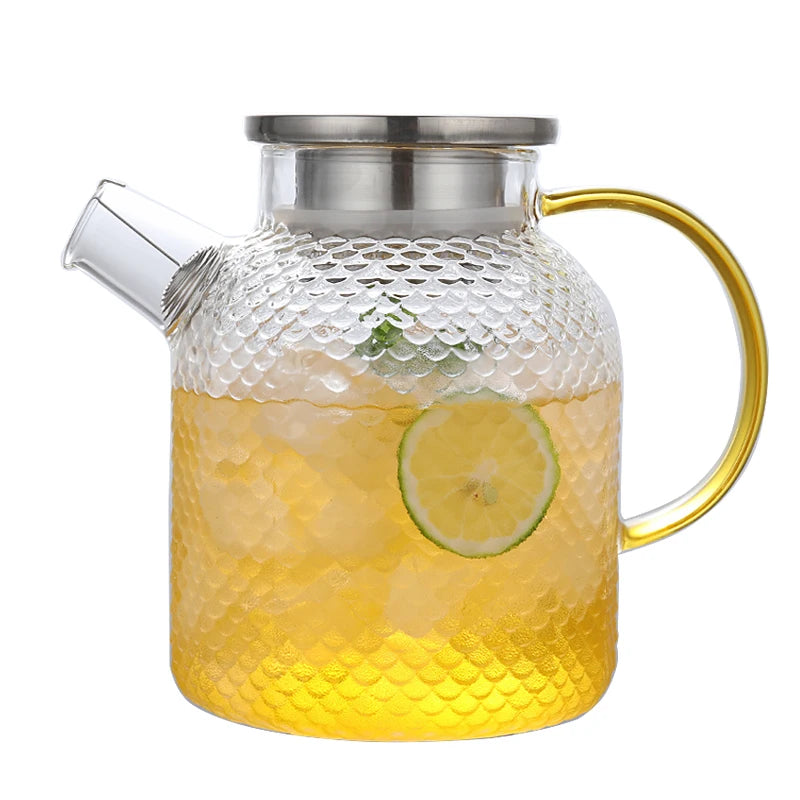 Eco-Friendly Minimalist Design Heat Resistant Large Capacity Explosion-proof Glass Kettle