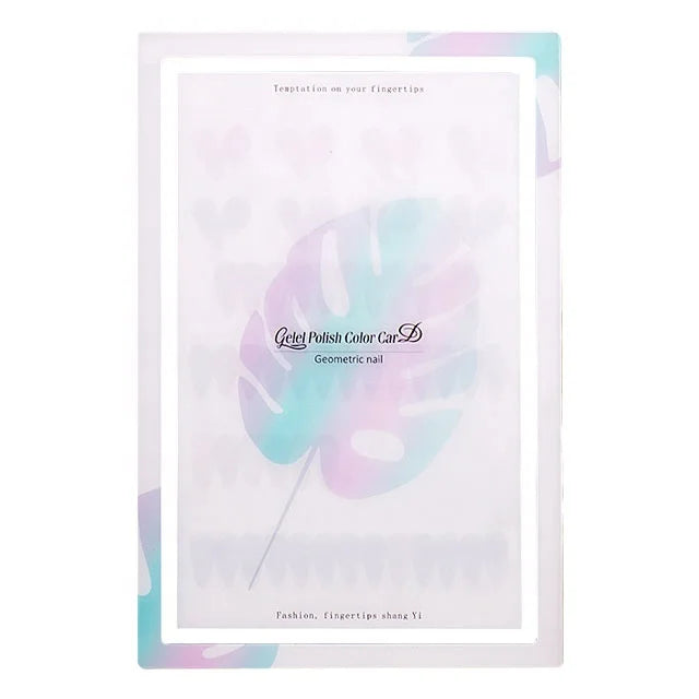 Acrylic Professional Hand Solid Color Tips Sample Nail Gel Polish Display Book New Design for Nail Salons Nail Art Color Chart