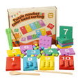 High Security Round Beads Game Color Number Matching Montessori Educational Toys Color Sorting Number Matching Game for Kids