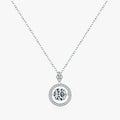925 Sterling Silver Sparkling Luxury Pendant Necklace Link Chain Movable Zirconia Wedding Engagement Jewelry for Women