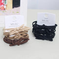 6-Piece Set of 2-in-1 Coffee Color Scrunchies High Stretch Hair Ties Accessories for Women
