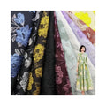 2024 3D Luxury Peony Flower 100%polyester Jacquard Tow Tone Colors Fashion Yarn Dyed Brocade Fabric for Women Dress