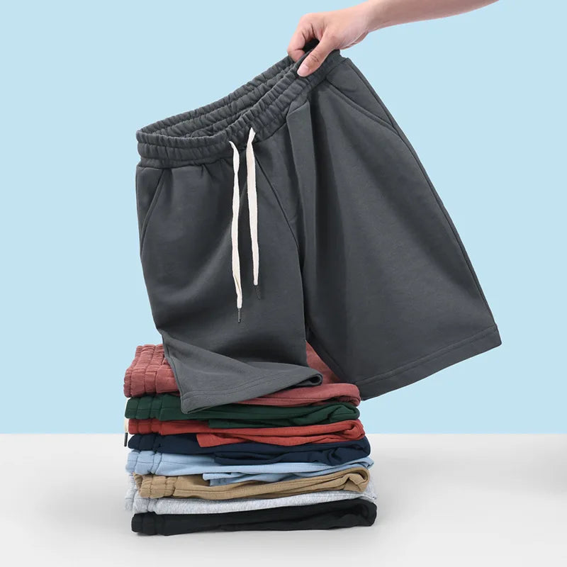 ESH-049 Wholesale Men's Linen Shorts Summer Beach Shorts for Men Elastic Waist Drawstring Shorts With Pockets